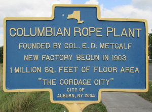 Columbian Rope Factory Marker Auburn