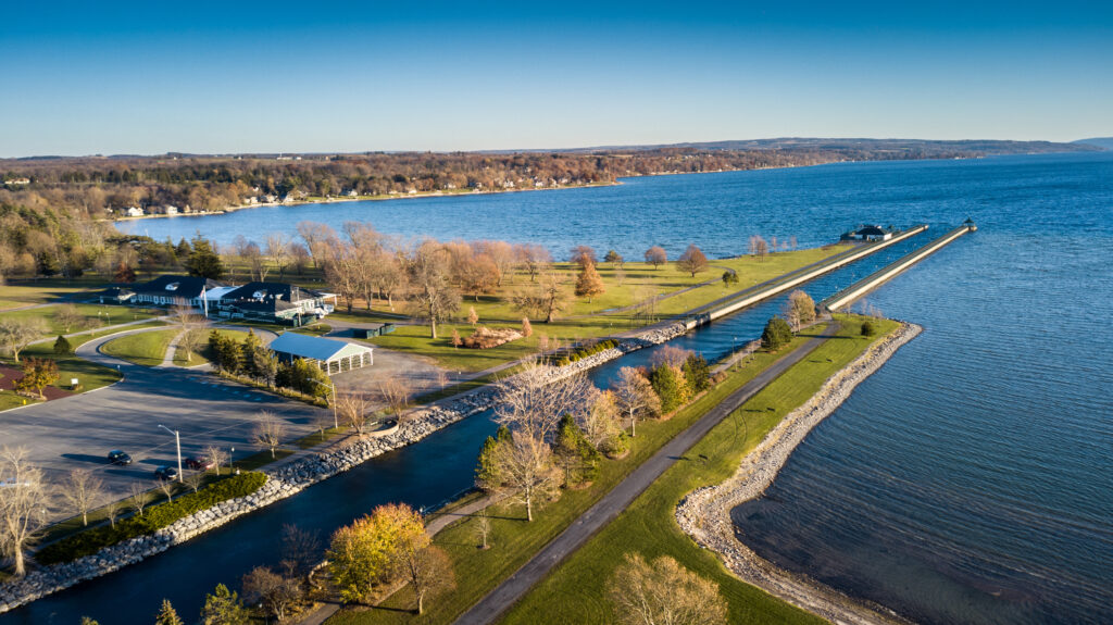 Owasco Lake Outlet Aerial Photo